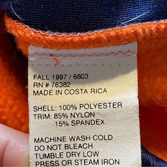Timberland Orange Fleece Front Zip Vest Vintage Size Medium - Picture 5 of 11